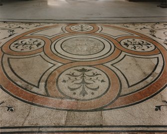 Banking hall floor mosaic, detail