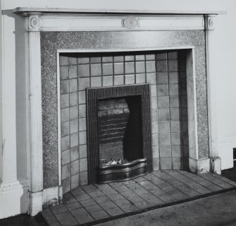 First floor, South West apartment, chimney-piece in West wall