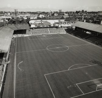 Elevated view of ground from south west