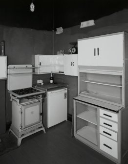 Interior. 1st floor. Kitchen. Detail of 1920s gas cooker.