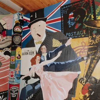 Corridor, mural, detail