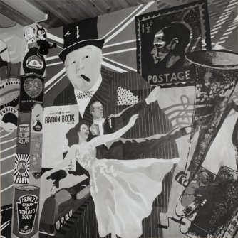 Corridor, mural, detail