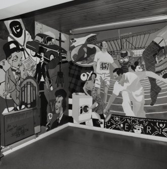 Corridor, mural, detail
