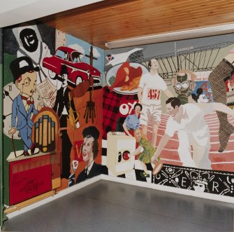 Corridor, mural, detail