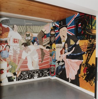 Corridor, mural, detail