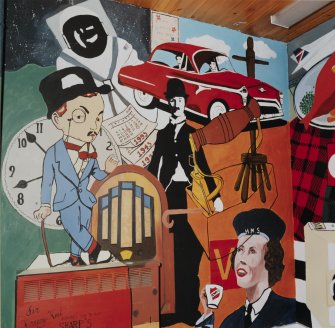 Corridor, mural, detail