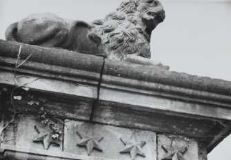 Hatton House, lion gates
Detail of lion on gate pier