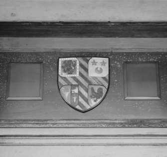 Detail of coat of arms above main entrance