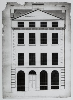 Photographic copy of drawing Niddry Wynd Elevation of Lot 1
u.s.   Dated "11 September 1787"
Contract drawing signed "John Greir"    Watermarked GR
