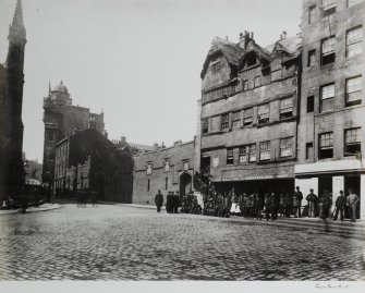 General view of Lawn Market looking towards Camera Obscura.