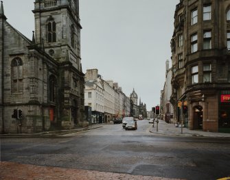 View from East looking towards Tron Kirk and up High Street