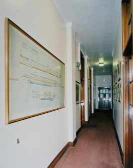 Interior. View of 1st floor corridor