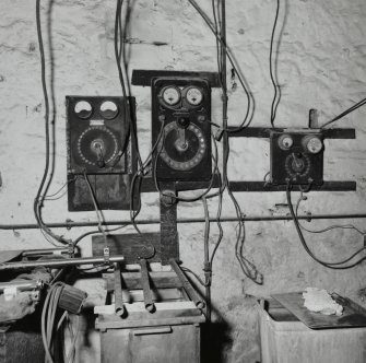 Interior. Lower ground floor. Workshop. Detail of control switches