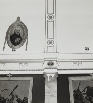Church interior, detail of decorative plasterwork