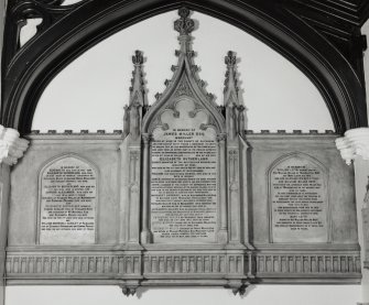 Interior, north aisle, view of monument to James Miller