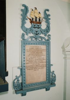 Interior, south east vestibule, view of monument to James Jameson