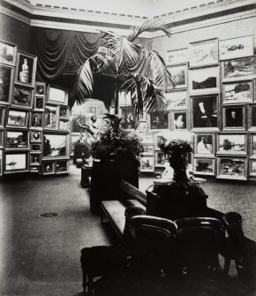 Interior-general view during Royal Scottish Academy Summer Exhibition in National Gallery