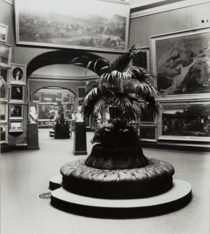 Interior-general view looking South during Royal Scottish Academy Summer Exhibition in National Gallery