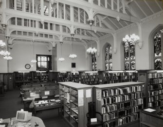 Interior. View of library