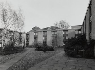 View of Cowan House courtyard from W