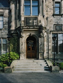 Detail of St Leonards Hall main entrance