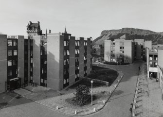 Elevated view of Brewster House and Lee House from S