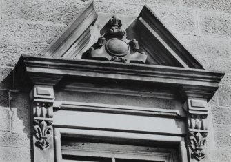 Detail of Third Floor West window in South facade