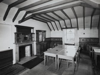 Interior-general view of Reading Room, with desks and chairs