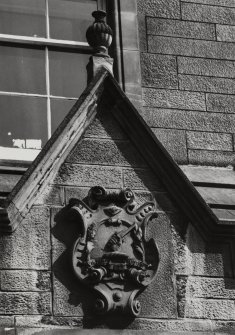 Detail of armorial panel from West