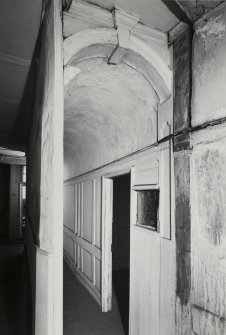 Interior-general view of central corridor on Fifth Floor from South West