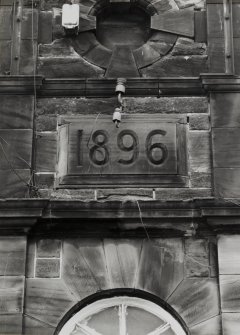 Tower Place, Hydraulic Power Station.
Detail of date plaque (1896) on East gable power station.