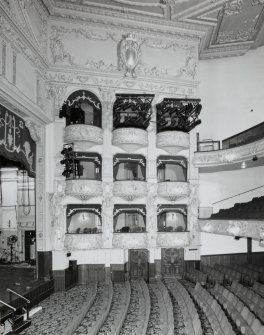 Interior. Auditorium. S side boxes