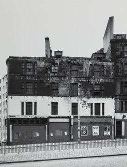 35 - 43 Leith Street
General view of North West front showing boarded up shops and political posters