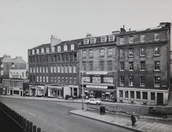 47 - 85 Leith Street
General view from West, also showing Hardy & Co, William P Harrower Ltd, Vogue, Crown Wallpapers, Jerome Portraits and Fairley's Bar