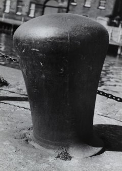 Edinburgh, Leith, The Shore.
View of bollard, apparently built up by welding sections together.