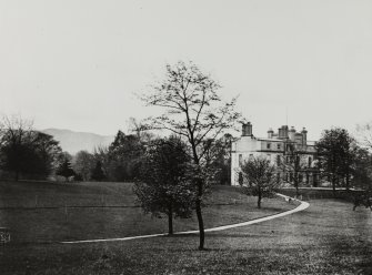 Falcon Hall.
View of grounds and hall. Demolished 1909.
