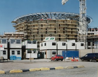 Edinburgh, Morrison Street, International Conference Centre.
General view from East during construction.