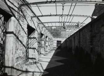 Interior view of burial enclosure from West