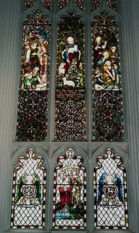 Interior. View of stained glass window