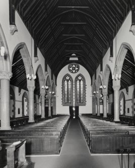 Interior view of St Peter's Church seen from the East.