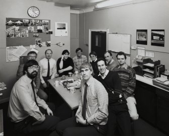 52 Melville Street, interior.
View of photographic finishing area and RCAHMS photographers.