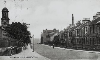 Photographic copy of a postcard.
View from S.
Titled: 'Melville St. Portobello'.