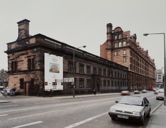 View from SE of former Railway Parcels Office and Caledonian Hotel