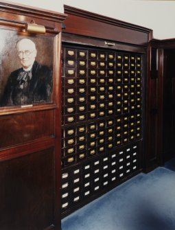 View of filing system in reception area of 94 - 98 Lothian Road (interior)