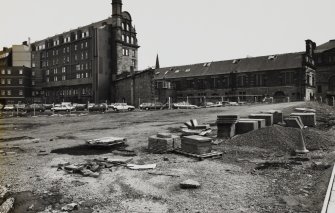 View of rear of Caledonian Hotel and parcels office from W.