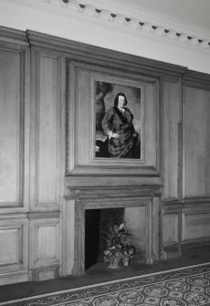 Detail of boardroom fireplace