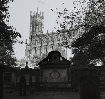 View of south front and burial ground