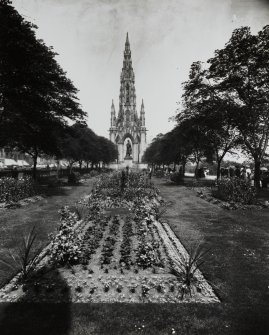 General view of Scott Monument from Princes Street Gardens