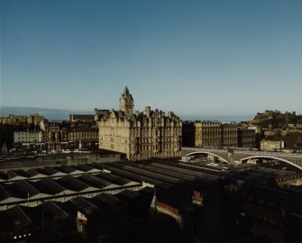 View from south west from window of City Chambers overlooking Waverley Station
