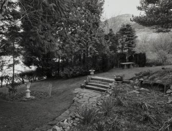 View showing steps urn and loch